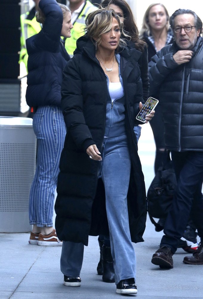 Jennifer Lopez on The Film Set of Hustlers