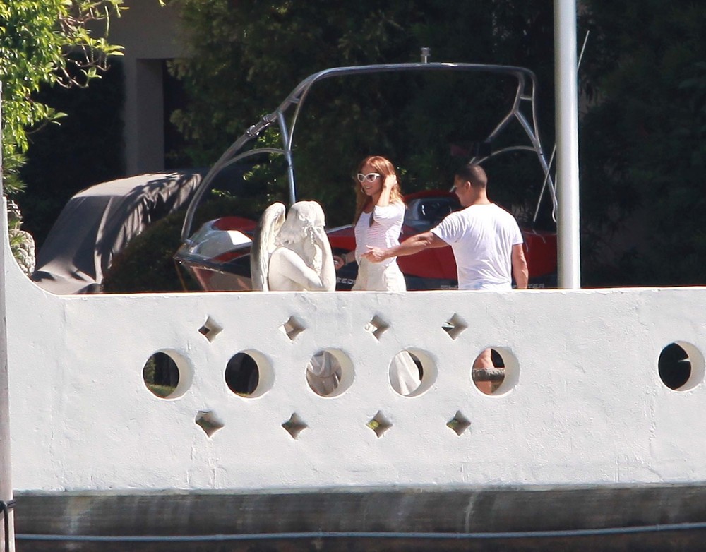 Jennifer Lopez;<br>Jennifer Lopez and Marc Anthony Are Seen Together with Their Children at Their Oceanfront Miami Home