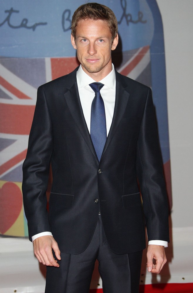 Jenson Button;<br>The BRIT Awards 2012 - Arrivals