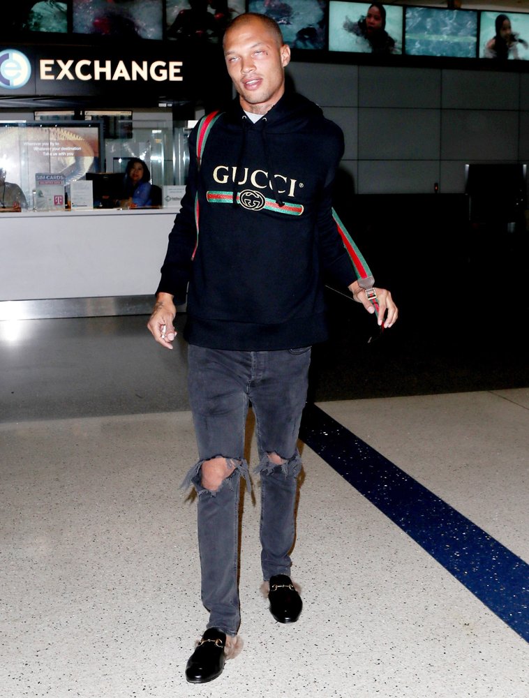 Jeremy Meeks at Los Angeles International Airport Departures