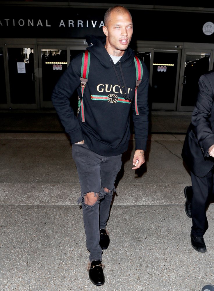 Jeremy Meeks at Los Angeles International Airport Departures
