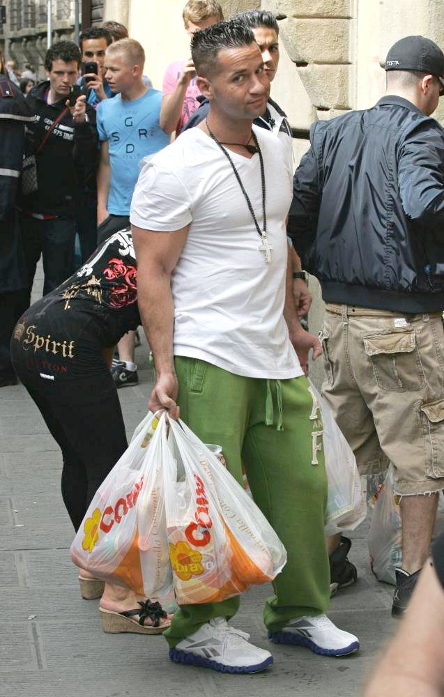 The Situation;DJ Pauly D;<br>Casts Shopping in Florence While Flming The Reality Show 'Jersey Shore'