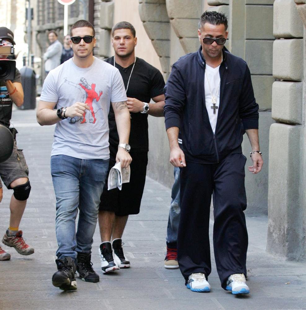 Vinny Guadagnino;Ronnie Ortiz-Magro;The Situation;<br>Casts Shopping in Florence While Flming The Reality Show 'Jersey Shore'