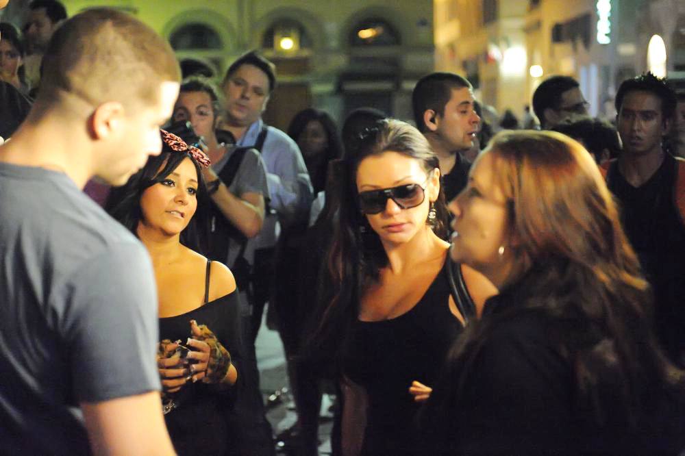 Snooki;JWoww;<br>Filming for The Reality Show 'Jersey Shore'
