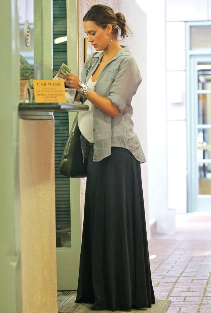 Jessica Alba;<br>Jessica Alba Is Seen Out While Getting Her Nails Done in Beverly Hills