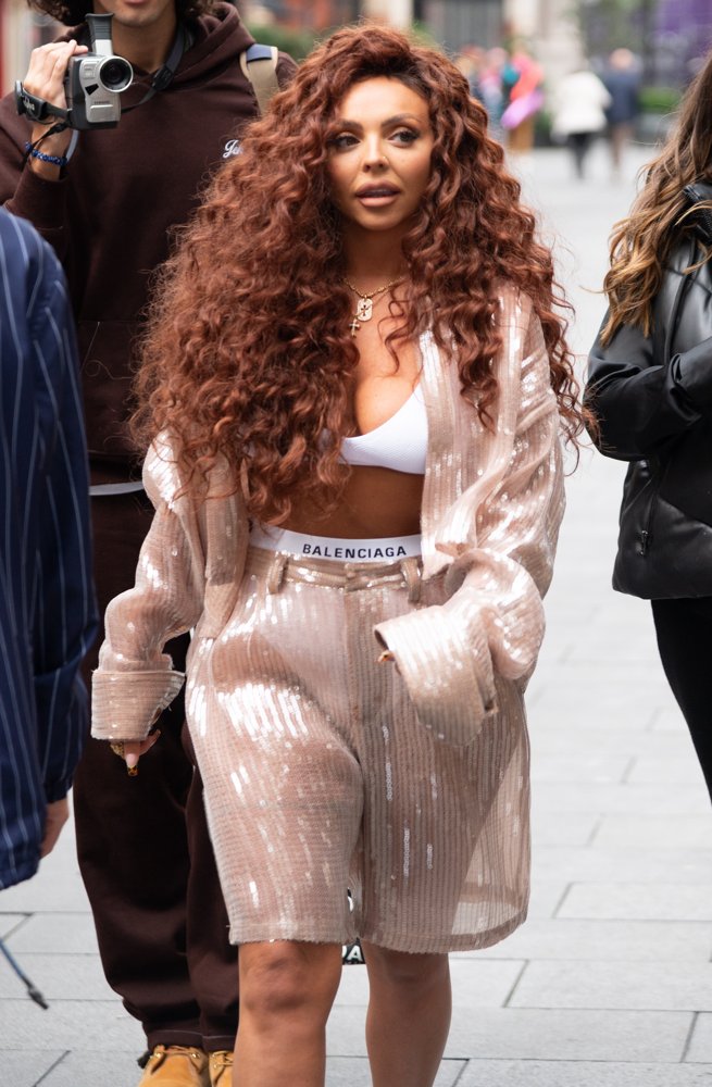 Jesy Nelson Seen Leaving Global Studios