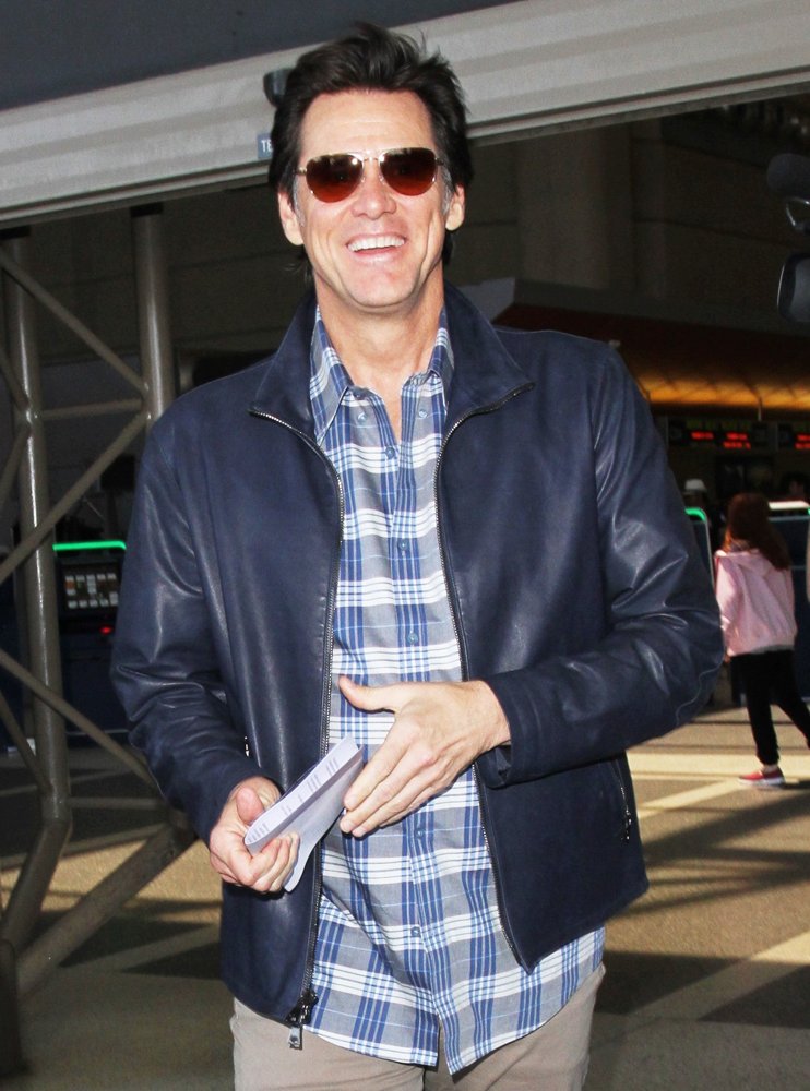 Jim Carrey Arrives at Los Angeles International Airport