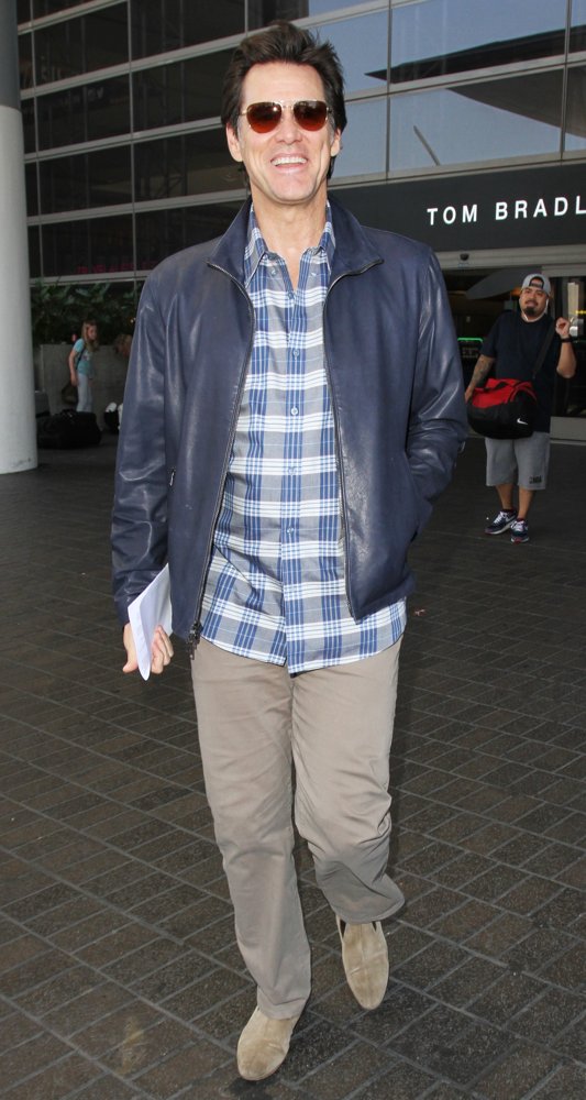 Jim Carrey Arrives at Los Angeles International Airport