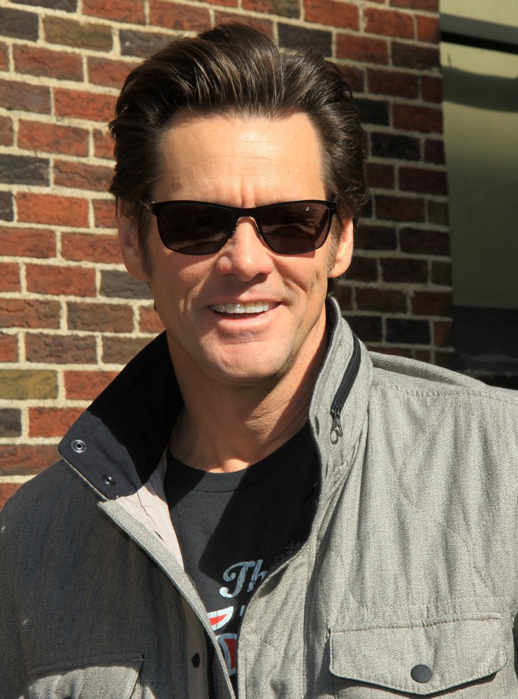 Jim Carrey;<br>Celebrities Outside of The Ed Sullivan Theater for The Late Show with David Letterman