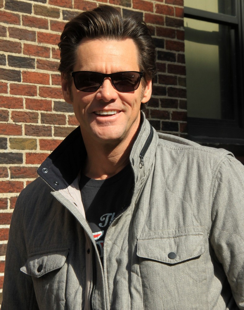Jim Carrey;<br>Celebrities Outside of The Ed Sullivan Theater for The Late Show with David Letterman