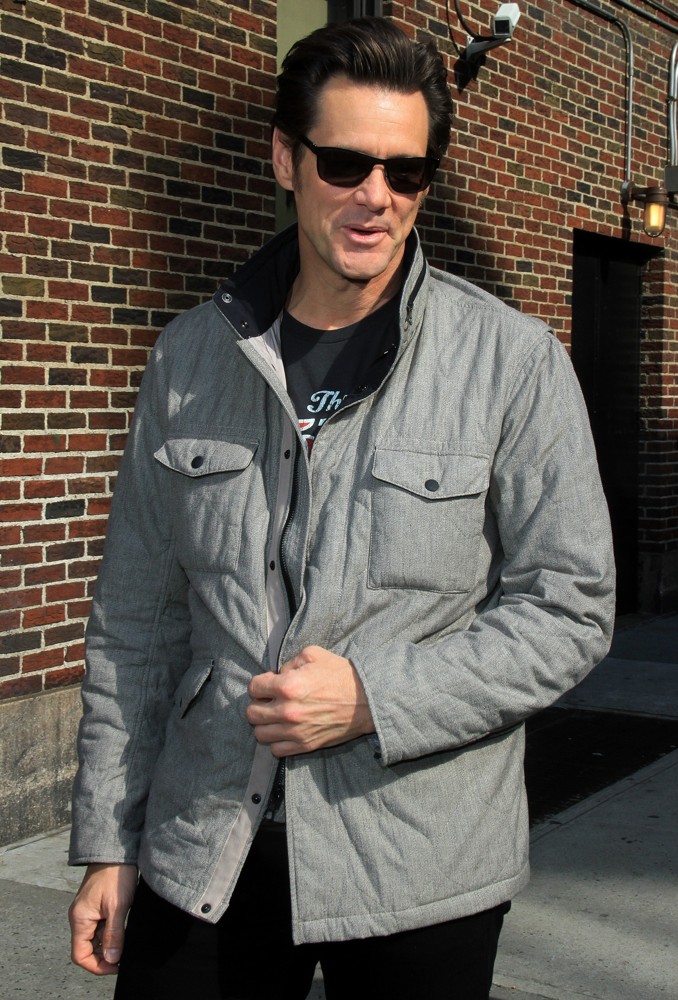 Jim Carrey;<br>Celebrities Outside of The Ed Sullivan Theater for The Late Show with David Letterman