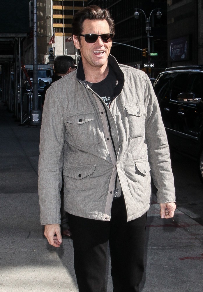 Jim Carrey;<br>Celebrities Outside of The Ed Sullivan Theater for The Late Show with David Letterman