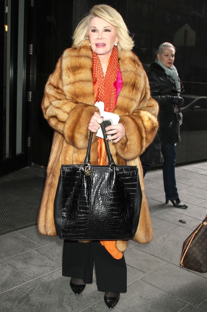 Joan Rivers;<br>Celebrities Are Seen Leaving Fox Studios for Good Day New York