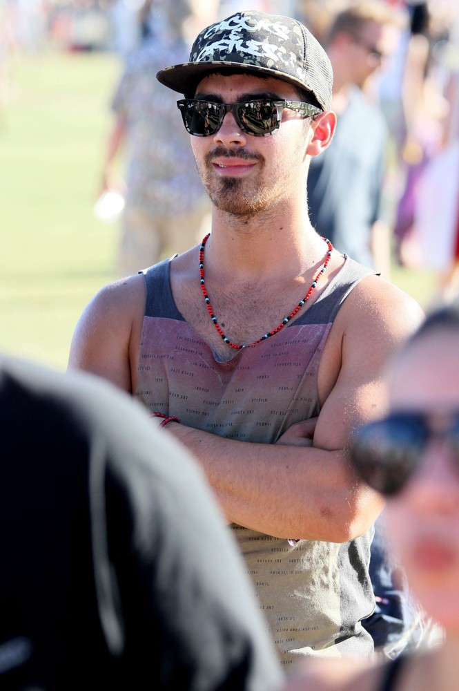Joe Jonas;Jonas Brothers;<br>Celebrities at The 2012 Coachella Valley Music and Arts Festival - Week 2 Day 1