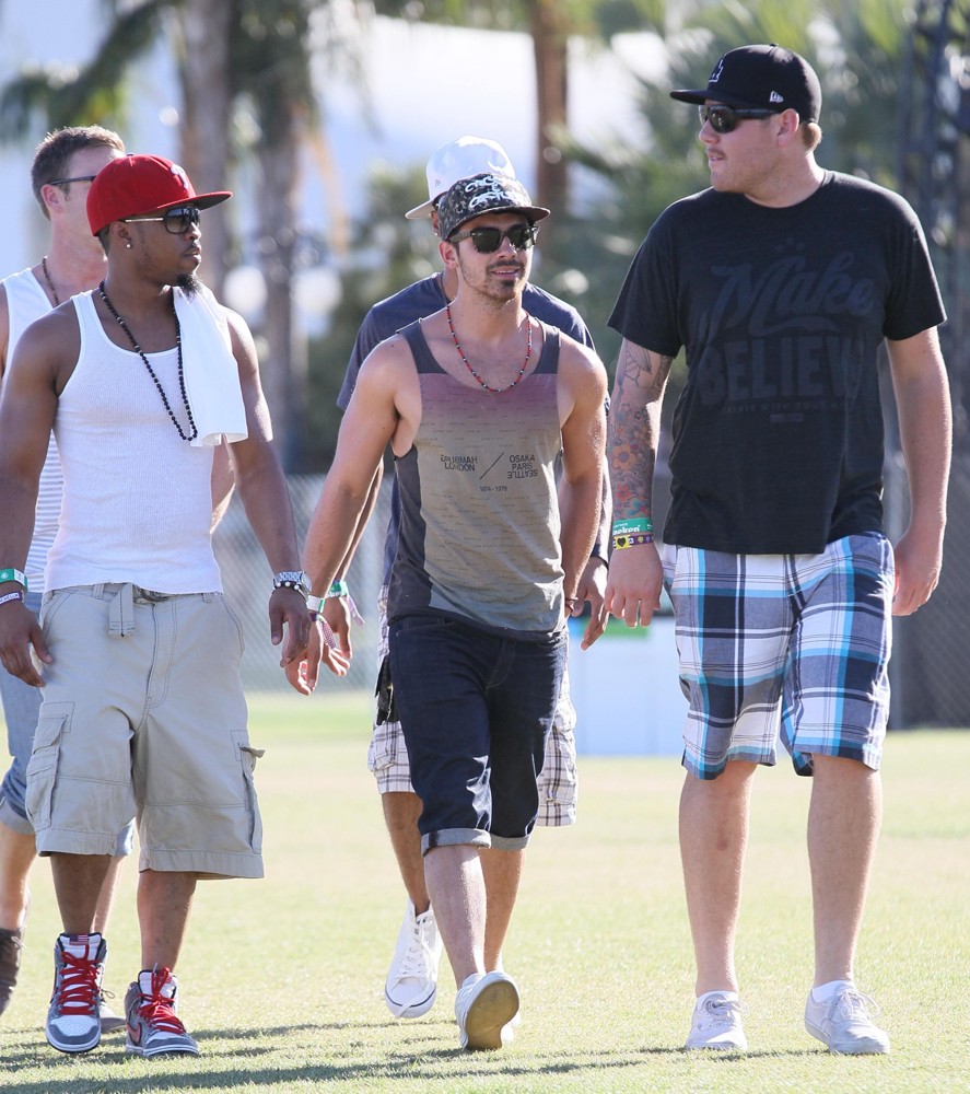 Joe Jonas;Jonas Brothers;<br>Celebrities at The 2012 Coachella Valley Music and Arts Festival - Week 2 Day 1