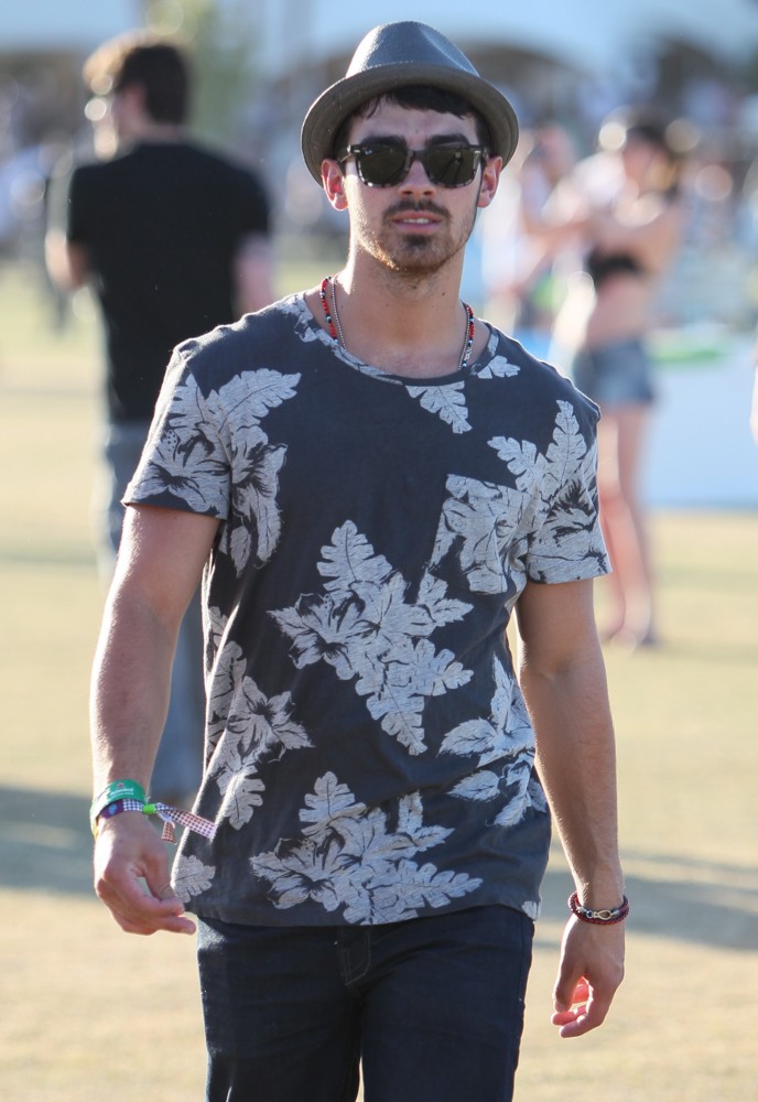 Joe Jonas;Jonas Brothers;<br>Celebrities at The 2012 Coachella Valley Music and Arts Festival - Week 2 Day 2