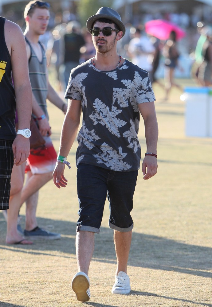 Joe Jonas;Jonas Brothers;<br>Celebrities at The 2012 Coachella Valley Music and Arts Festival - Week 2 Day 2