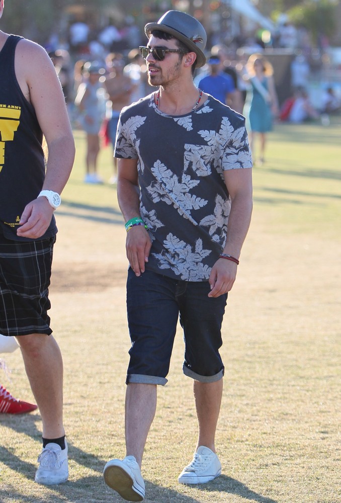Joe Jonas;Jonas Brothers;<br>Celebrities at The 2012 Coachella Valley Music and Arts Festival - Week 2 Day 2