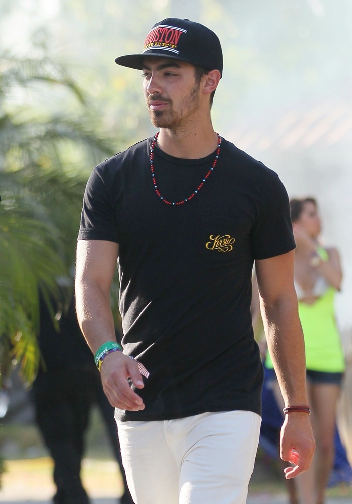 Joe Jonas;Jonas Brothers;<br>Celebrities at The 2012 Coachella Valley Music and Arts Festival - Week 2 Day 3