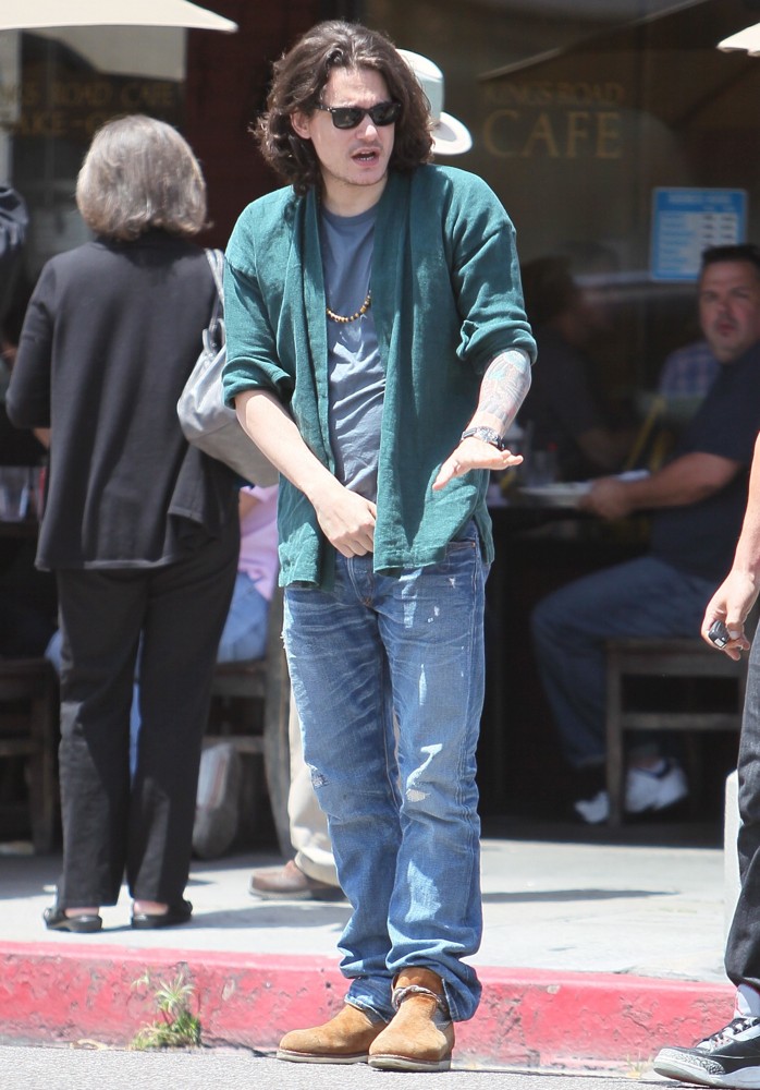 John Mayer;<br>John Mayer Seen Leaving Kings Road Cafe After Having Lunch with Celebrity Trainer Harley Pasternak