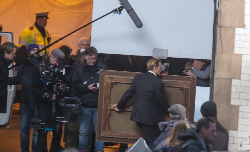Johnny Depp Picture 1 On The Set of Movie Mortdecai