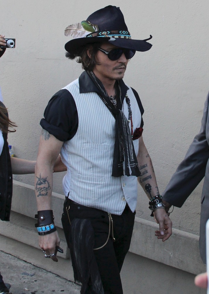 Johnny Depp;<br>Johnny Depp Sign Autographs Outside The El Capitan Theatre
