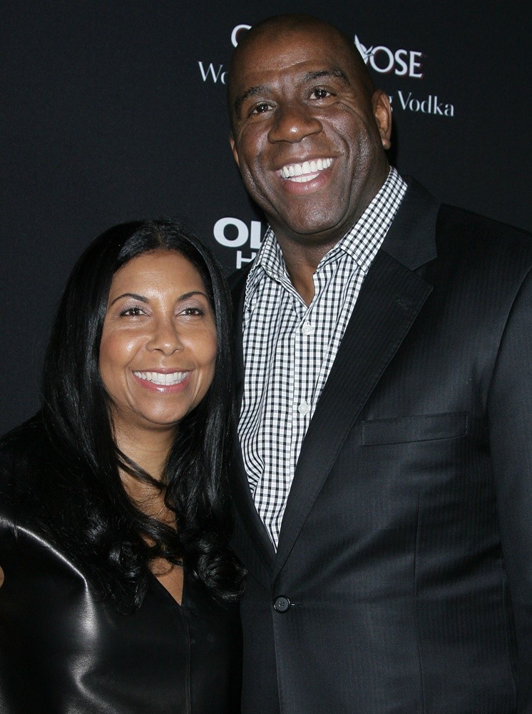 Cookie Johnson;Magic Johnson;<br>Los Angeles Premiere of Olympus Has Fallen