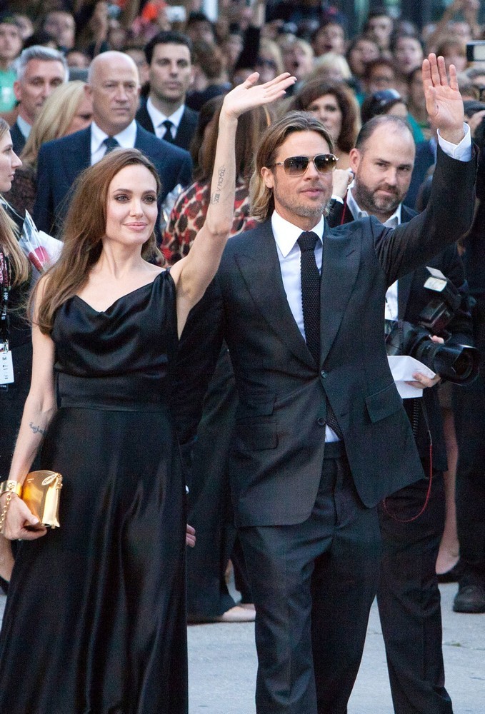 Angelina Jolie;Brad Pitt;<br>36th Annual Toronto International Film Festival - Moneyball - Premiere