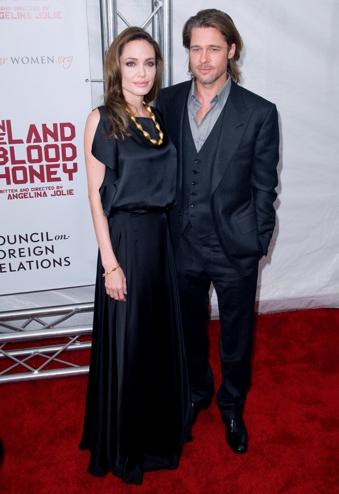 Angelina Jolie;Brad Pitt;<br>Premiere of In the Land of Blood and Honey - Arrivals