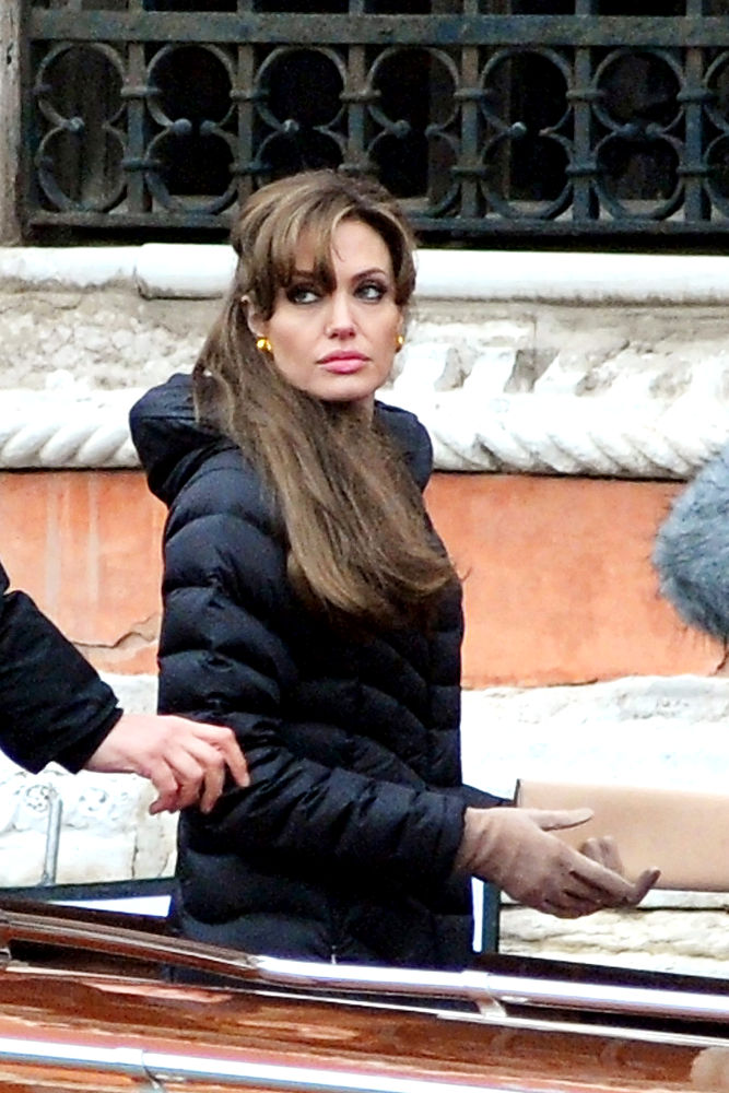 Angelina Jolie;<br>On the set of 'The Tourist'