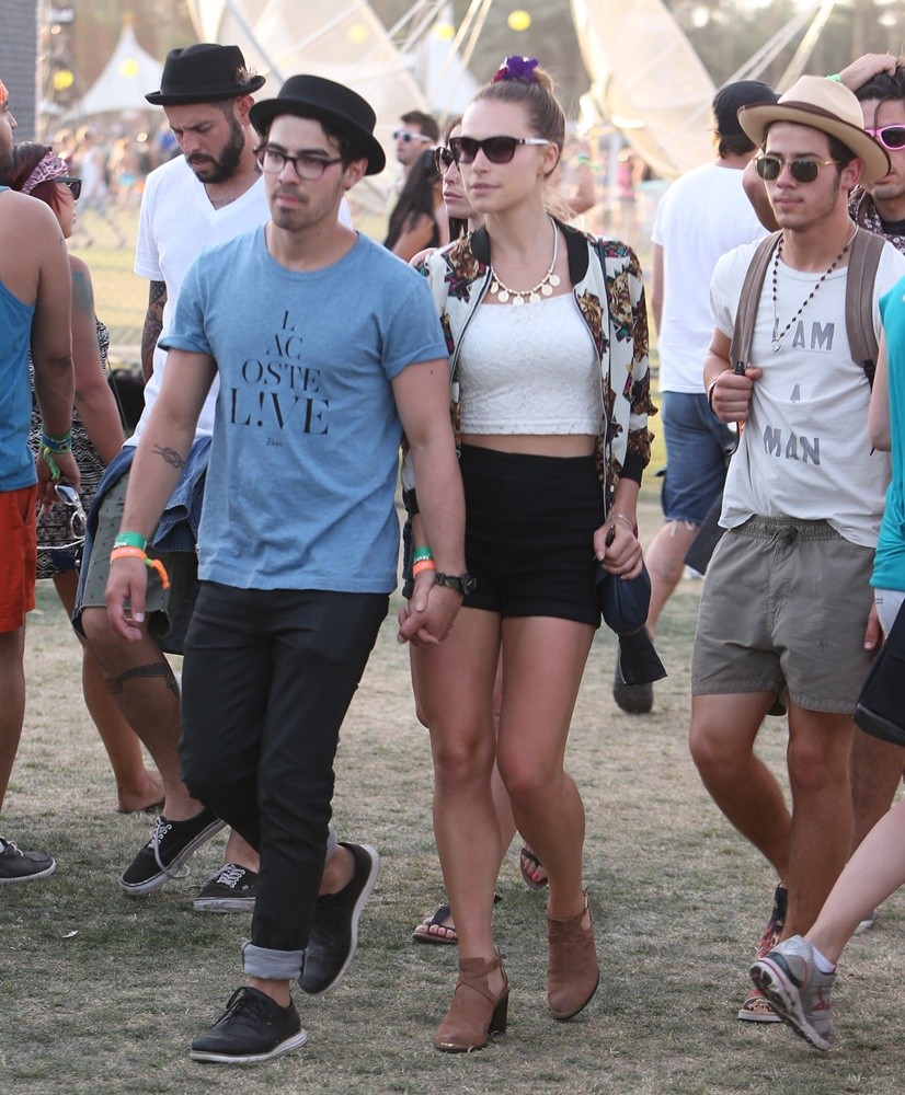 Joe Jonas;Blanda Eggenschwiler;Nick Jonas;<br>The 2013 Coachella Valley Music and Arts Festival - Week 1 Day 2