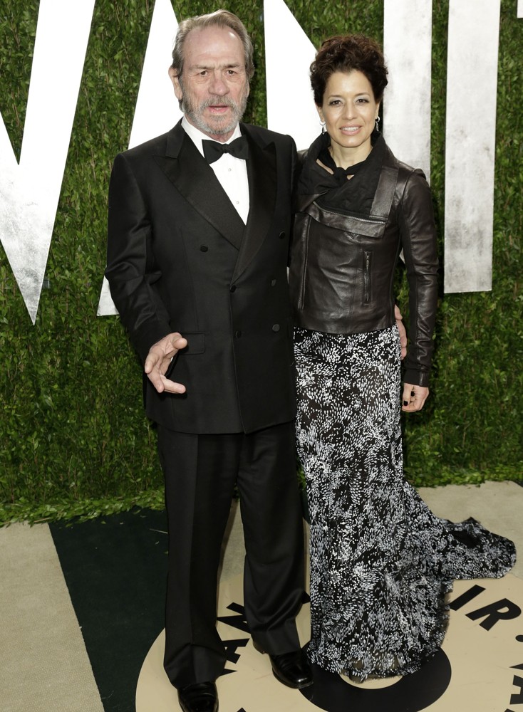 Tommy Lee Jones;Dawn Laurel;<br>2013 Vanity Fair Oscar Party - Arrivals