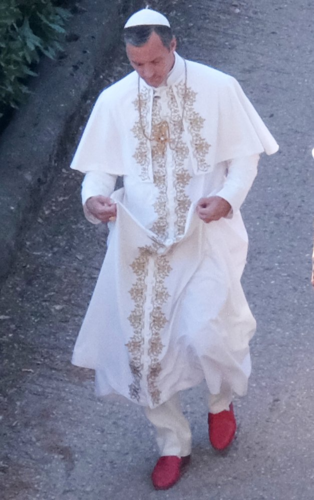 Jude Law;<br>Jude Law Filming Scenes for The Young Pope