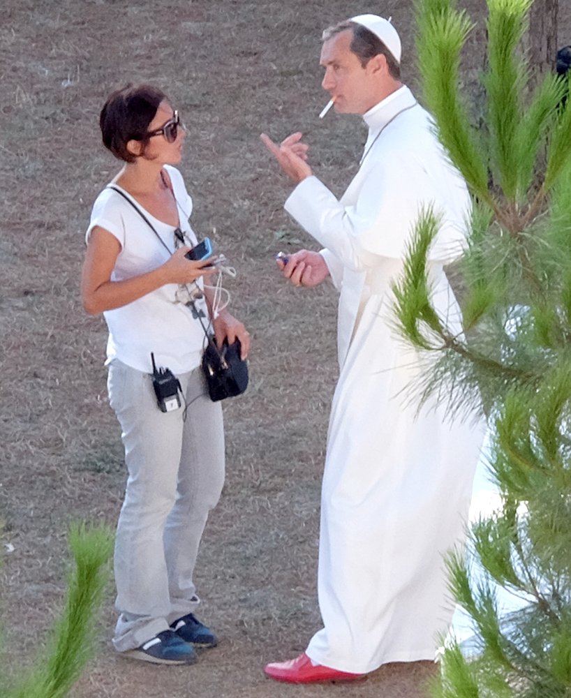 Jude Law;<br>Jude Law Filming Scenes for The Young Pope