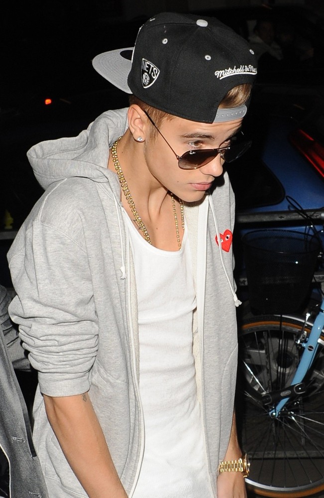 Justin Bieber;<br>Justin Bieber Arrives at The HMV Forum