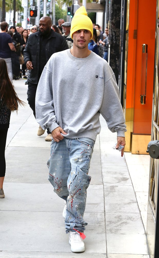 Justin Bieber and Hailey Baldwin at Beverly Hills