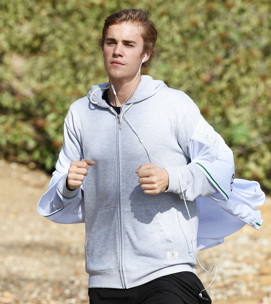 Justin Bieber on A Run