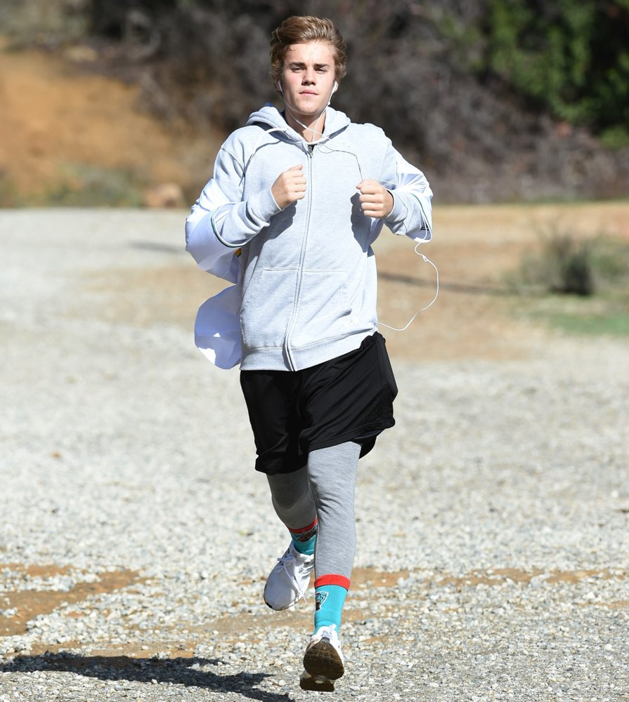 Justin Bieber on A Run