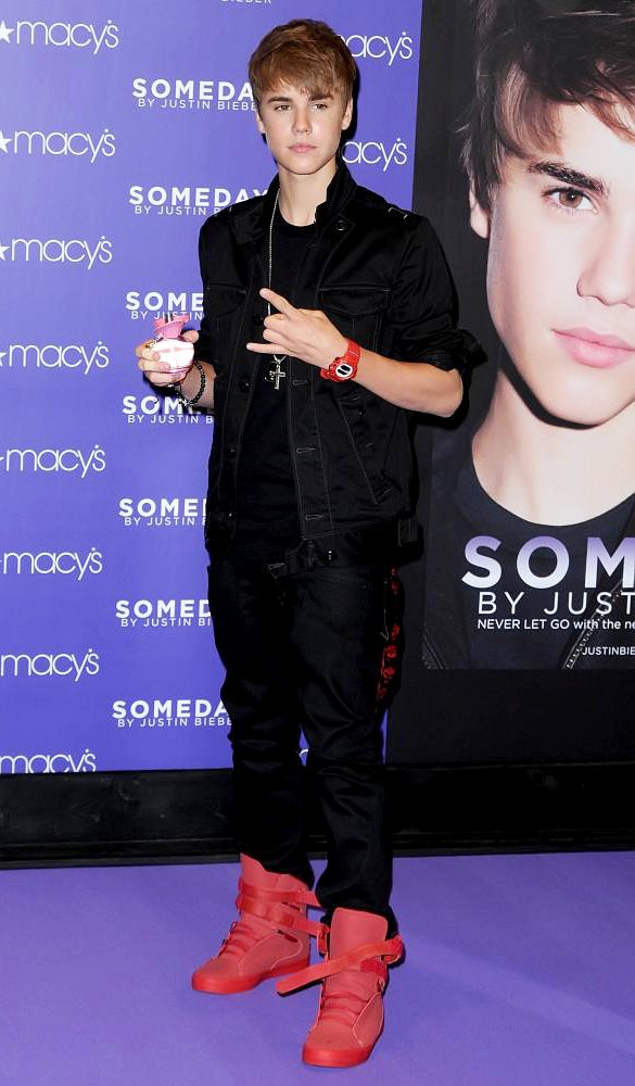 Justin Bieber;<br>Justin Bieber Promotes His New Fragrance Someday with An Appearance
