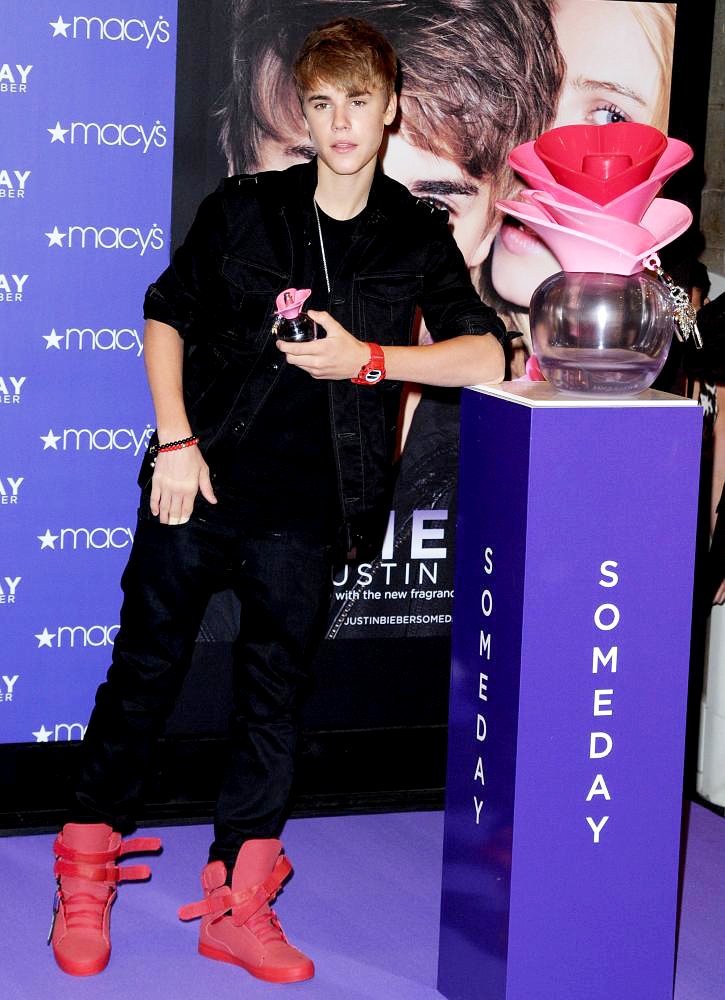 Justin Bieber;<br>Justin Bieber Promotes His New Fragrance Someday with An Appearance