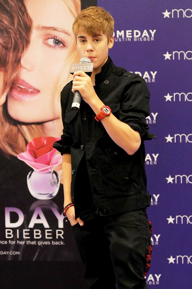 Justin Bieber;<br>Justin Bieber Promotes His New Fragrance Someday with An Appearance