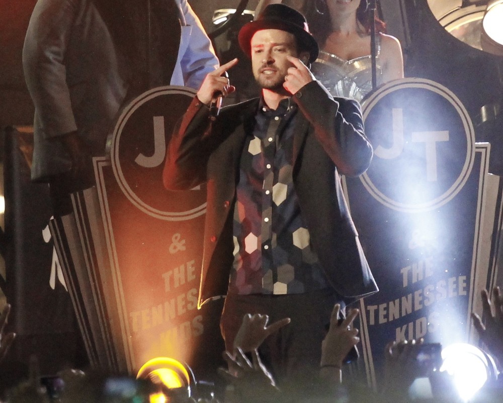 Justin Timberlake;<br>Justin Timerlaes Performs Outside on Hollywood Blvd for The Jimmy Kimmel Show