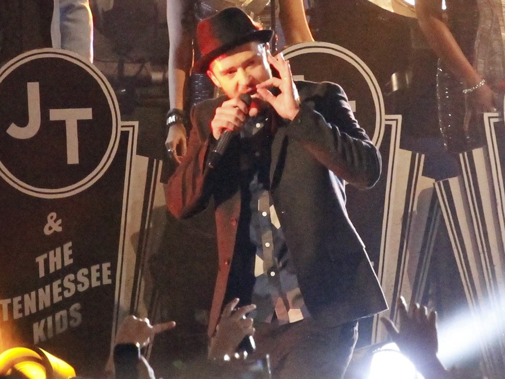 Justin Timberlake;<br>Justin Timerlaes Performs Outside on Hollywood Blvd for The Jimmy Kimmel Show