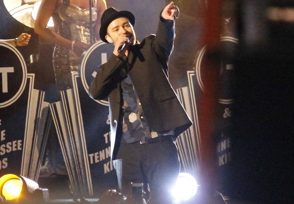 Justin Timberlake;<br>Justin Timerlaes Performs Outside on Hollywood Blvd for The Jimmy Kimmel Show