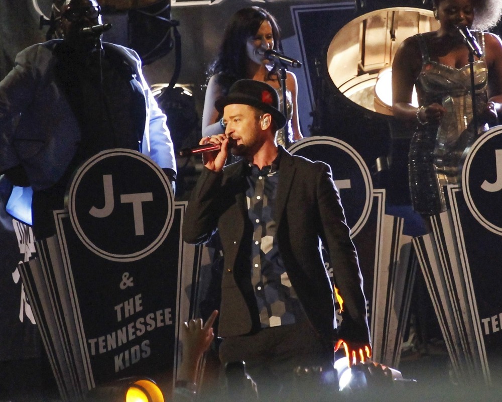 Justin Timberlake;<br>Justin Timerlaes Performs Outside on Hollywood Blvd for The Jimmy Kimmel Show