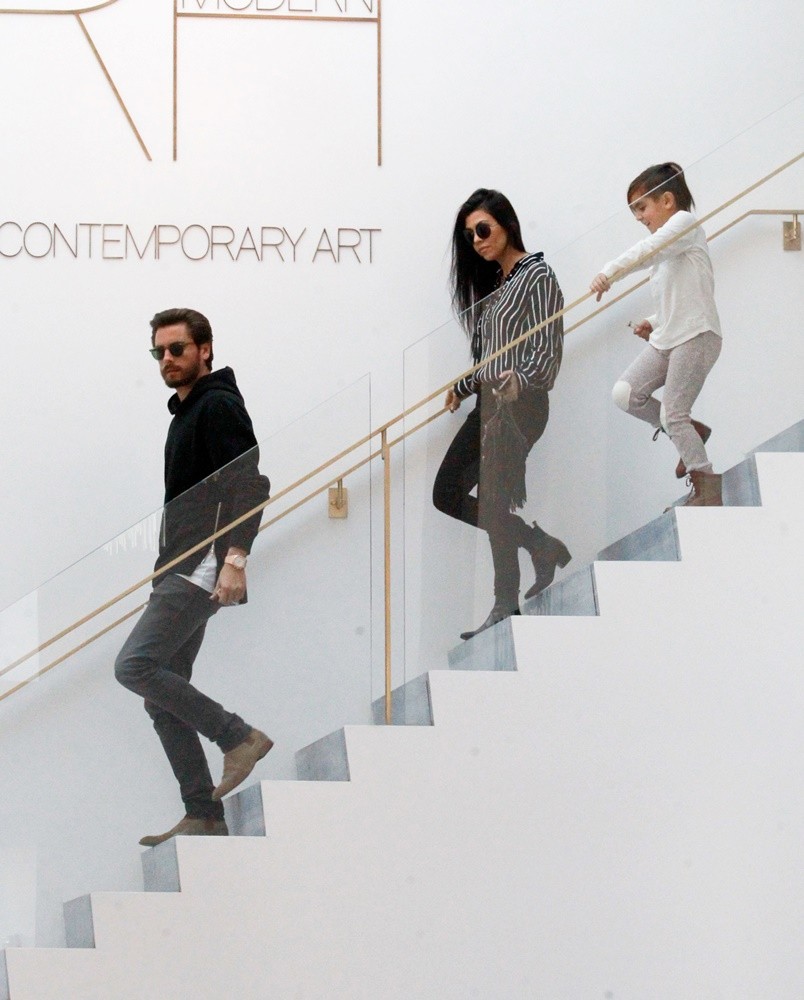 Kourtney Kardashian and Scott Disick Take Mason Disick to RH Contemporary Art