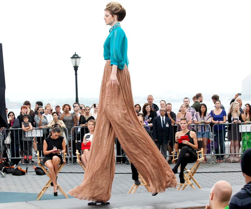 Kim Kardashian;Nina Garcia;Heidi Klum;<br>Shooting on Location for Project Runway