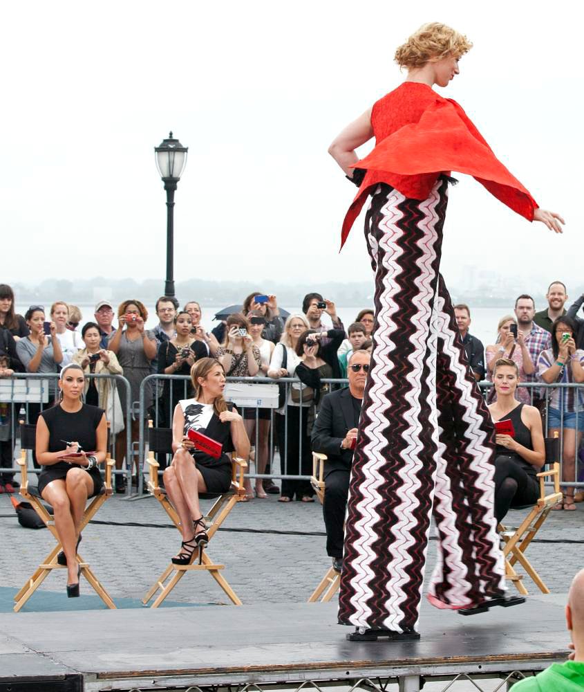 Kim Kardashian;Nina Garcia;Michael Kors;Heidi Klum;<br>Shooting on Location for Project Runway