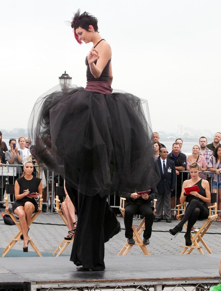 Kim Kardashian;Heidi Klum;<br>Shooting on Location for Project Runway