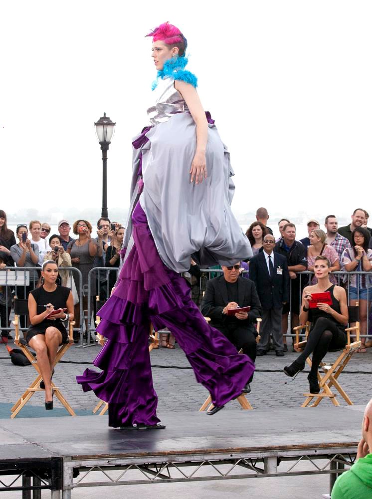 Kim Kardashian;Michael Kors;Heidi Klum;<br>Shooting on Location for Project Runway